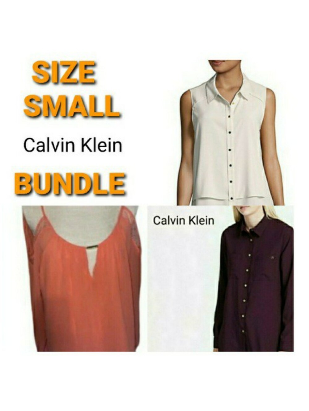 Size Small CALVIN KLEIN 3 SHIRT BUNDLE